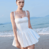 White Corset Mini Dress “Ocean Allure”